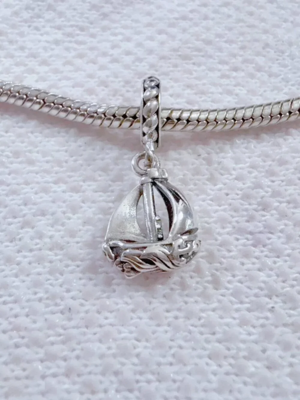 Boat Charm Silver Charm For Pandora Bracelet of Necklace